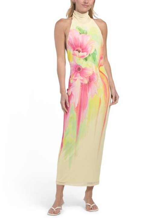 AFRM Dresses & Skirts - AFRM Olimpia High Neck Open Back Midi Dress
